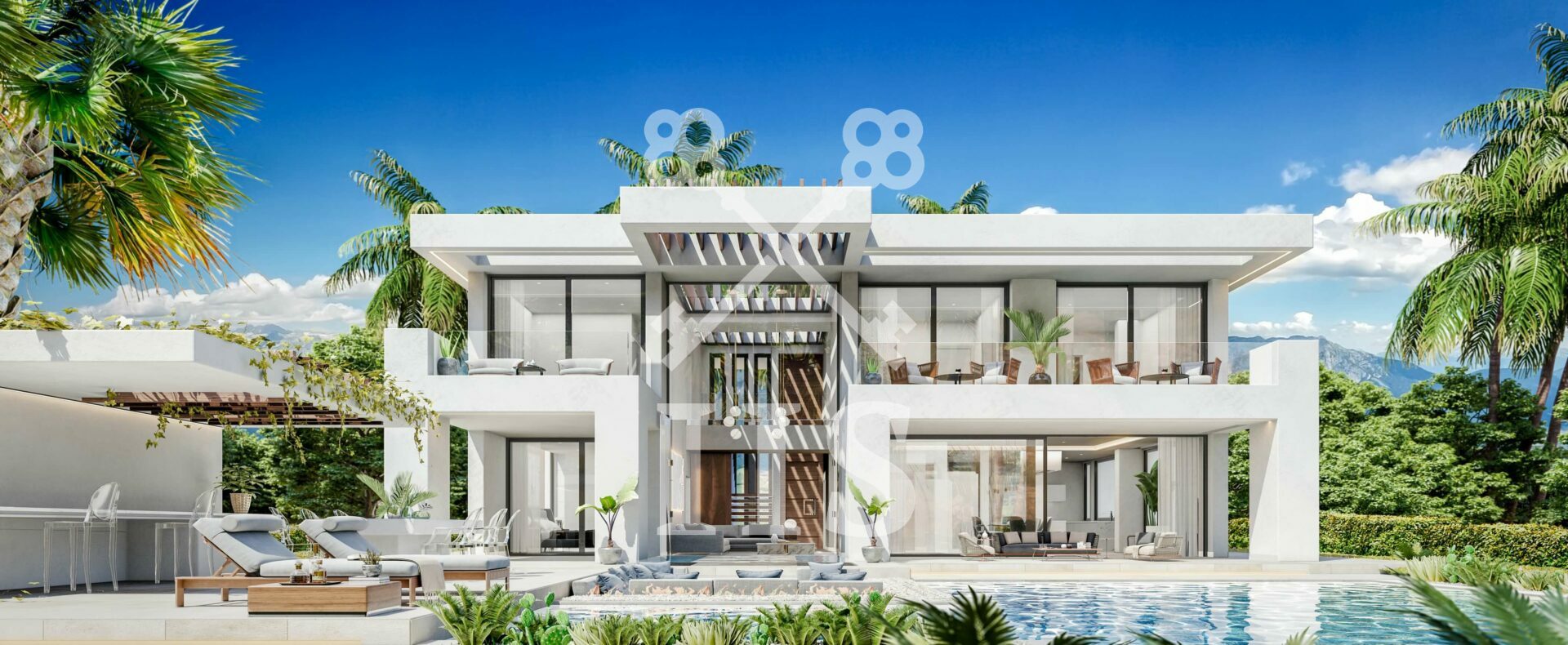 NEW HEIGHTS FRONTAL VIlla A B New Heights INVESTINSPAIN - Nieuwbouwprojecten Marbella